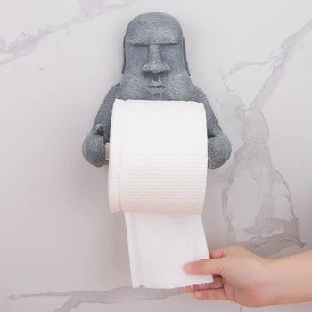 Титуляр салфетки Великденския Остров Стенен държач за тоалетна хартия на ролки с Трайни принадлежности за съхранение на притежателите на хартиени кърпи за рафтове в банята