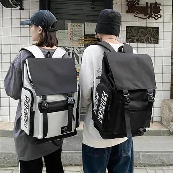 Корейски модерен мъжки раница за момичета, студентски училище раница с голям капацитет, раница за отдих на открито, модерна чанта за пътуване, от найлон новост