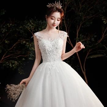 Сватбена рокля Ezkuntza 2023 Tuller, ново иллюзионное рокля на булката, прости сватбени рокли принцеса, Vestido De Noiva