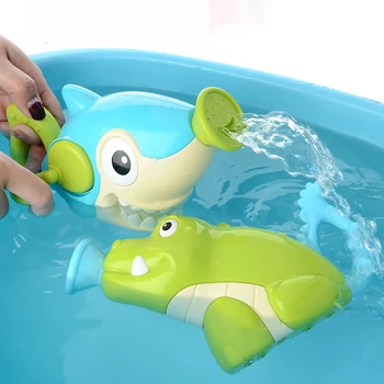 Нови играчки за детска баня, мультяшная акула, ръчно изработени играчки за пръскане на вода, детска баня, открит плувен басейн, лятна водни игри, детски играчки, подаръци