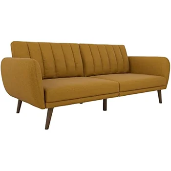 Диван futon Novogratz Brittany - висококачествена подложка и дървени крака-мека Мебел за дневна