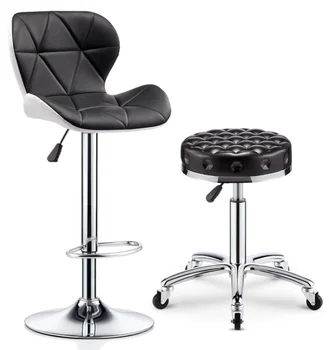 Скандинавски бар стол бар столове в стил постмодерното топъл удобен стол за красота на Въртящата домакински модерна облегалка Високи бар Столове и маса