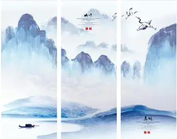 MT4003 Декоративен разпечатки с гледката в китайски стил, платно, плакат за декор всекидневна, домашна стенни модел