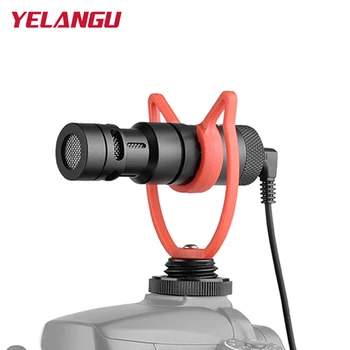 Видеомикрофон YELANGU MIC10 Микрофон Камера Алуминиев Шумоподтискането за Canon DSLR за iPhone / Android Смартфон