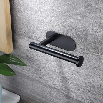 Самоклеящийся притежателя на ролка тоалетна хартия монтиране на стена от неръждаема стомана SUS304 без перфорация диспенсер за кърпи за баня, кухня