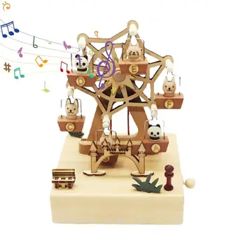 Ръкохватка Музикална Кутия За Бижута Калъф Аниме Тематична Музика Висококачествен Дървен Кръг На Живота Дървена Ръкохватка За Подарък За Нова Година, Рожден Ден