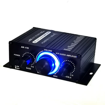 Усилвател на мощност Мини усилвател fm радио 400 W, Hi-Fi, Мини-усилвател на мощност на звука Hi-Fi аудио Усилвател Аудио усилвател Ak170