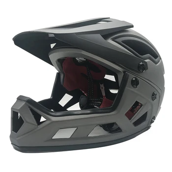 МТБ велосипеди шлем полнолицевой XC офроуд велосипеден шлем за възрастни мъже жени DH с козирка за скоростно спускане Червен планински велосипеди шлем Обзавеждане
