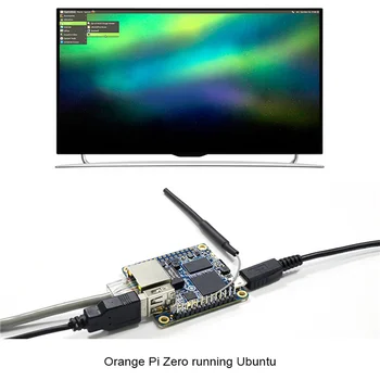 За таксите, разработване на Orange Pi Zero + радиатор 512 М DDR3 Allwinner H3 с чип на борда за програмиране Wi-Fi Малък компютър