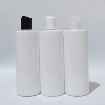 20 парчета, 350 мл, празни бели пътни пластмасови бутилки за шампоан с диск покритие, контейнер за течен сапун за козметични опаковки