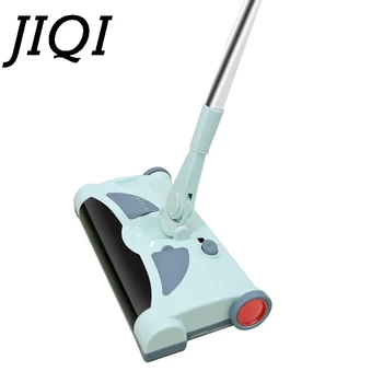 JIQI Безжичната Акумулаторна Електрическа волтова батерия Прахосмукачка с Ръчно тласък, за почистване на улиците, Аспиратор, Метла, Филтър, ЕС, САЩ