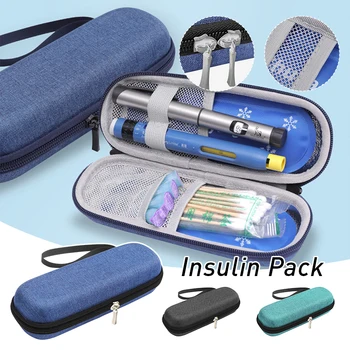 Диабетический джобен калъф за хапчета, чанта за охлаждане на инсулин, преносим водоустойчив пътен калъф, термоизолированный охладител без гел