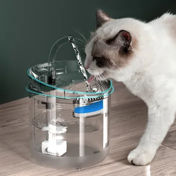 Автоматичен филтър за чешма за вода за котки, тъчпад пиенето за котки, диспенсер за вода за домашни любимци, автоматична пиенето за фонтана, пияч за котки, кучета