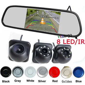 5-Инчов Автомобилен Монитор LCD екран, Двуядрен Авто Видео-Паркинг Сензор Радар с автомобилна камера SUV 8 IR