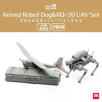 MAGIC FACTORY 7503 Комплект въоръжени роботи-кучета в мащаб 1/35 и БЛА RQ-20