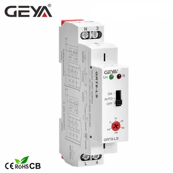 Безплатна доставка GEYA GRT8-LS/LM Din-рейк Лестничный Превключвател Таймер Осветление Превключвател 230VAC 16A 0,5-20 минути Закъснение изключване на Реле Ключа за лампата