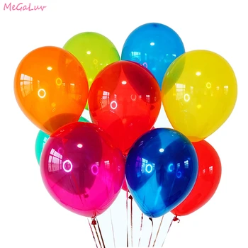 14шт 10 инча Разход на Кристална Цветен Балон Прозрачен Латексный Балон За Парти през Цялата Гелиевый Балон Globos За рождения Ден на Сватбена Украса