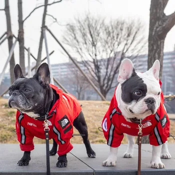 S-5XL, ветрозащитная зимно топло облекло за кучета, модерен водоустойчив дъждобран за кучета, отразяващи палто за френски булдог за малко по-големи кучета
