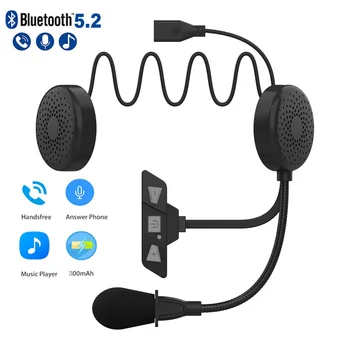 Bluetooth 5.2 Мотоциклет шлем Слушалки Безжични хендсфри HiFi музикален плейър Моторни слушалки шумоподавляющие слушалки с микрофон