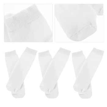 6 чифта чорапи за сублимация, празни разтеглив подарък за да проверите за печат, индивидуален бял памук, направи си сам