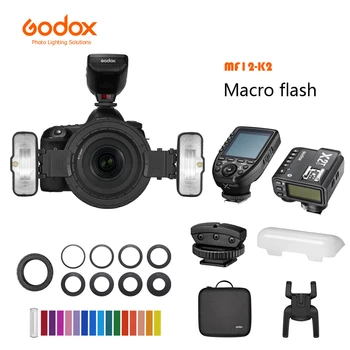 Godox - MF12-K2 Макровспышка Цветна Подсветка TTL 2,4 Ghz с Безжично Управление на Speedlight за фотоапарати Sony, Canon, Nikon, Fuji Olympus, Pentax