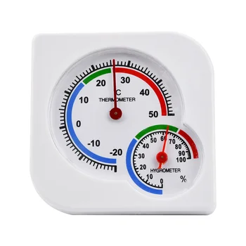 Механичен термогигрометр 2 в 1, висока точност влагомер, термометър за прозорец, вътрешен, външен, стенен монтаж, оранжерия, градина, дом