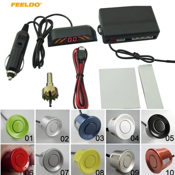FEELDO 1 компл. Auto 4-Сензор Безжичен Паркинг Сензор за Заден Ход Резервен Радари С Led Дисплейным Монитор Комплект #AM3283