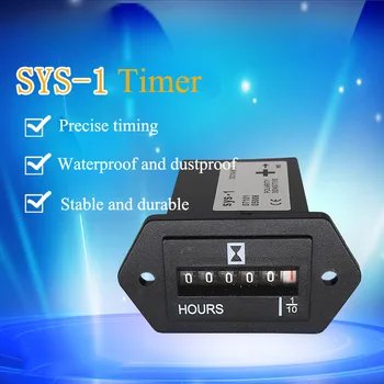 Напълно запечатани кварцов електронен таймер SYS-1, брояч на часове за постоянен ток 0,3 W, водоустойчив брояч за промишлени основния