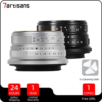 Обектив 7artisans 25 мм F1.8 с ръчно фокусиране APS-C Prime за Sony E Fuji X Canon EOS-M Olympus Panasonic M4/3 с монтиране M43