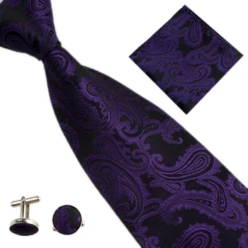 Пейсли Мъжки Вратовръзки Набор от Сватбени Аксесоари за Мъже 10 см Ширина Цвете Джобни Квадратни копчета за Ръкавели Вратовръзка Gravatas Para Homens Corbatas