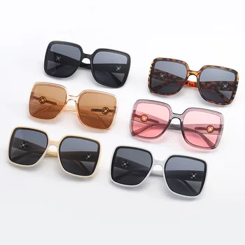 Vintage слънчеви очила 2022, модерни дамски слънчеви очила в квадратна рамка, за пътуване, поляризирани, фирмен дизайн, анти-uv UV400, ежедневни слънчеви очила