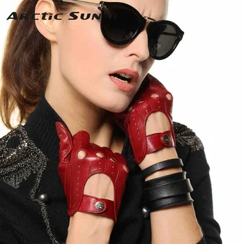 Ръкавици от естествена Кожа, Дамски Модни Дишащи Тънки Ръкавици От Агнешка кожа Напа За Шофьорски Дамски Ръкавици Без подплата EL041N