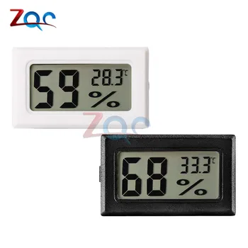 Мини LCD цифров измерител на температура и влажност на въздуха, термометър-влагомер -50 до 70 ℃, 0-100% относителна влажност на въздуха, датчик за температура и влага в помещението
