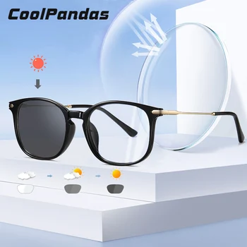 CoolPandas Ретро Квадратни Фотохромичните слънчеви Очила Мъжки слънчеви Очила Дамски слънчеви Очила Против Синя Светлина Очила за Компютър blauw licht bril