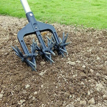 Въртящ се лост, инструмент за облицовка на градински почви, регулируема градински култиватор ротационен и ръчен инструмент за разрохкване на почвата в градината на тревата