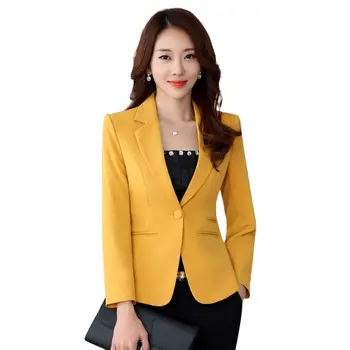 Висококачествен блейзър, прав и лъскав сако, палто в стил офис дама, бизнес официалната дрехи в ярки цветове, тежки върхове