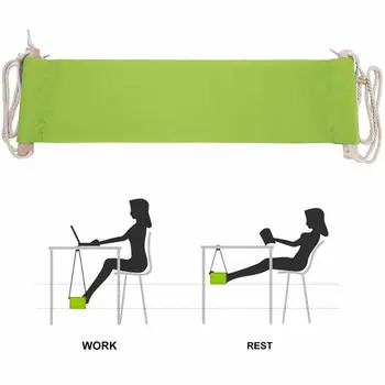 Стол-хамак-Инструмент за грижа за самолет, поставка за крака под масата, офис на открито, преносим, зелен /оранжев
