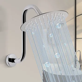 Стенни накрайник за душ, S-образен лост, накрайник за душ с гъши врата от неръждаема стомана, удлинительная тръба за баня, аксесоари за оборудване