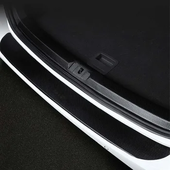 Стикер на Задната Броня Багажник на кола, Защитен Стикер за Hyundai Elantra CN7 2020 2021 2022, Защитен Стикер от Въглеродни Влакна от Изкуствена Кожа