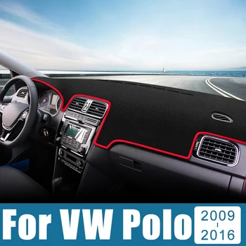 За Volkswagen VW Polo 6R 6C 2009 2010 2011 2012 2013 2014 2015 2016 Покриване на Арматурното табло на Автомобила Избягвайте светлата част на Килима Анти-UV Килими Мат
