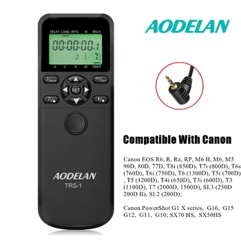 AODELAN TRS-C6 LCD дисплей Време за Освобождаване на затвора Дистанционно Управление за Canon EOS R6 R M6 II M5 90C 250D 800D 600D 700D 500D 30D Rebel T4i