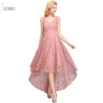 Елегантен розово-бордовое дантелено дълга вечерна рокля трапецовидна форма, без ръкави, с висока засаждане Вечерна рокля robe de soiree