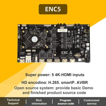 Прогнозна такса Линк Pi ENC5 Hisilicon Hi3531DV100 HDMI/NDI Енкодер Декодер за HD smartP AVBR/RTMPLive Слушане в YouTube