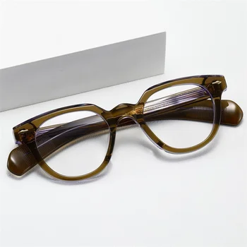 Jacques JMMLERX Висококачествени мъжки, дамски слънчеви очила Ретро Реколта правоъгълни ацетатные очила за късогледство, за мъже и жени
