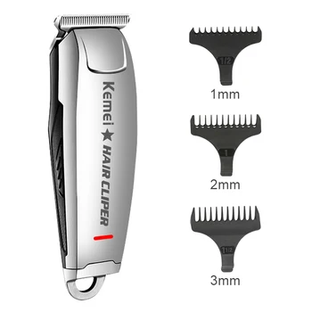 Професионална машина за косене на косата Kemei, машинка за оформяне на брада за мъже, керамично острие, регулируема скорост, led цифрова машина за подстригване на коса