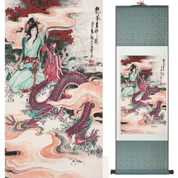 Традиционната китайска художествена живопис, рисувани копринени свитъците, китайска живопис за пране, китайска живопис за пране 19040915