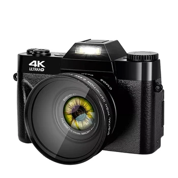 Цифров фотоапарат 4K WIFI, уеб камера ретро видео рекордер с широкоъгълен обектив